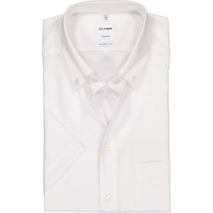 OLYMP Tendenz modern fit overhemd, korte mouw, wit (button-down)