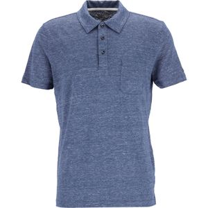 OLYMP modern fit poloshirt, linnen stretch, blauw melange