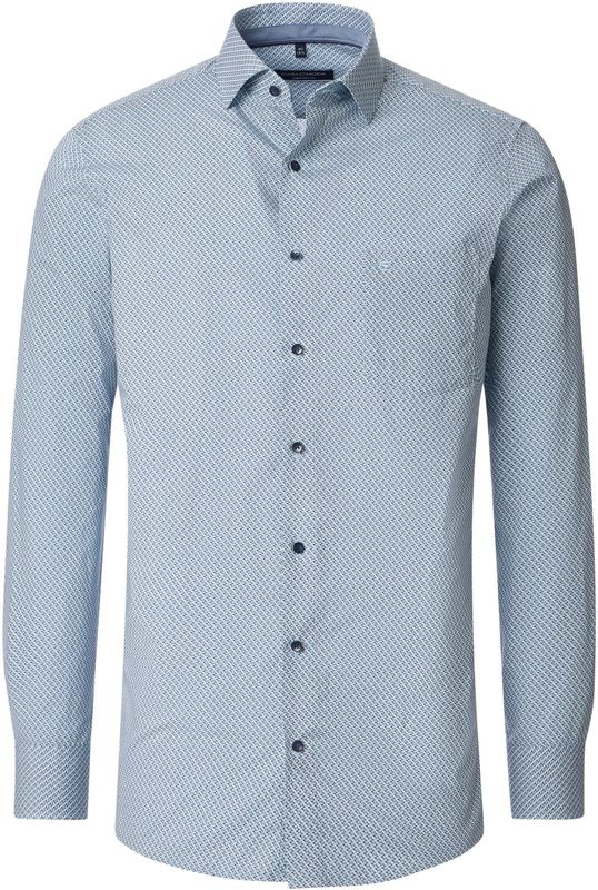 CASA MODA - Comfort Fit - Overhemd - Blauw - Popeline