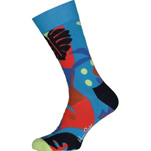 Happy Socks Tropical Garden Sock, blij in de tropen, blauw - Unisex - Maat: 41-46