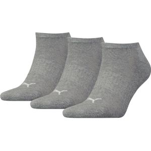 Puma Cushioned Sneaker Unisex (3-pack), unisex enkelsokken, middengrijs melange -  Maat: 43-46