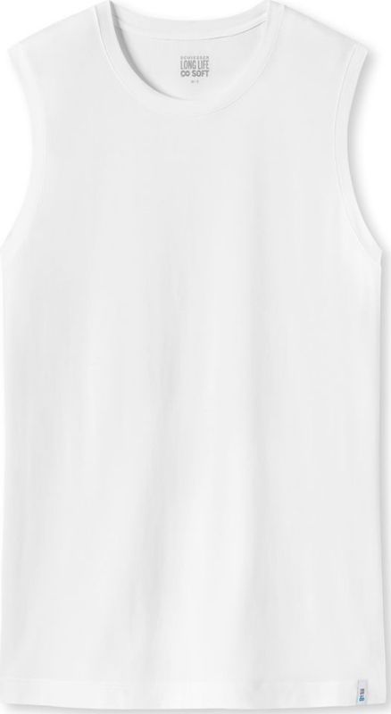 Schiesser - Long Life Soft - Onderhemd - White - Katoen Zijde Elastaan