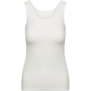 RJ Bodywear Pure Color dames top (1-pack), hemdje met brede banden, wit -  Maat: L