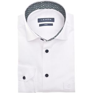 Ledub modern fit overhemd, mouwlengte 72 cm, popeline, wit 44