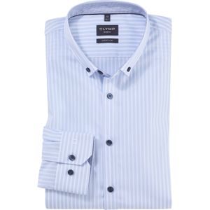OLYMP No. 6 Six super slim fit overhemd, popeline, bleu gestreept