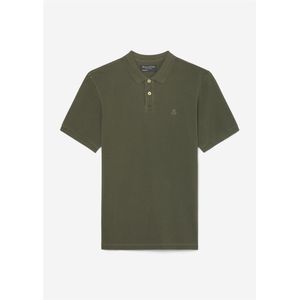 Marc O'Polo regular fit polo, heren poloshirt korte mouw, olijfgroen