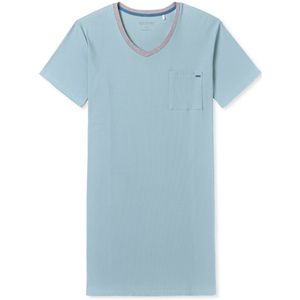 SCHIESSER Casual Nightwear T-shirt, dames slaapshirt korte mouw dubbelrib bluebird