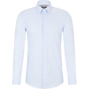 BOSS Hank-s slim fit overhemd, structuur, blauw