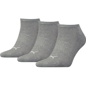 Puma Cushioned Sneaker Unisex (3-pack), unisex enkelsokken, middengrijs melange