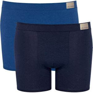 Sloggi Men GO Natural Short, heren boxershort korte pijp (2-pack), kobalt- en donkerblauw -  Maat: XL