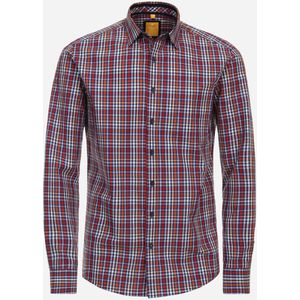 3 voor 99 | Redmond modern fit overhemd, popeline, rood geruit 39/40