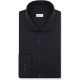 Seidensticker - Businessoverhemd - Zwart - Slim Fit - Lange Mouwen - Kentkraag
