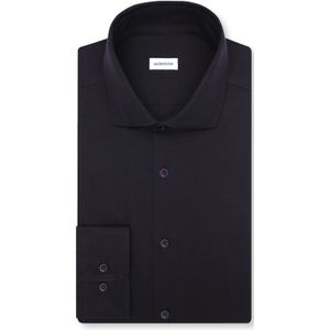 Seidensticker - Businessoverhemd - Zwart - Slim Fit - Lange Mouwen - Kentkraag