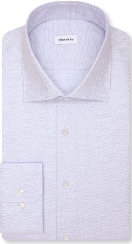 Seidensticker slim fit overhemd, structuur, blauw