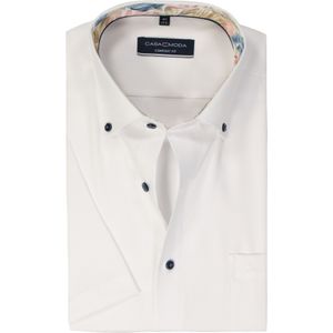 CASA MODA - Comfort Fit Overhemd - Wit - Korte Mouw - Strijkvrij