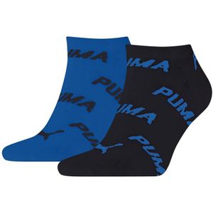 Puma - Unisex - Enkelsokken - Blauw - Grijs - 2-pack