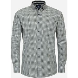 3 voor 99 | Redmond comfort fit overhemd, popeline, groen dessin