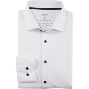 OLYMP 24/7 Level 5 body fit overhemd, structuur, wit