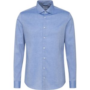 Seidensticker x-slim fit overhemd, twill, blauw 43