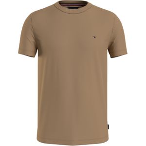 Tommy Hilfiger Luxury Interlock Tee, heren T-shirt korte mouw O-hals, kaki