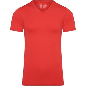 RJ Bodywear Pure Color T-shirt (1-pack), heren T-shirt met V-hals, rood