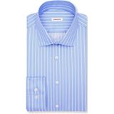 Seidensticker - Businessoverhemd - Zwart - Slim 1/1 Kent Kraag Gestreept