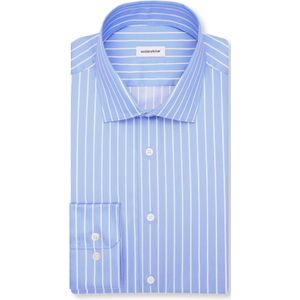 Seidensticker - Businessoverhemd - Zwart - Slim 1/1 Kent Kraag Gestreept