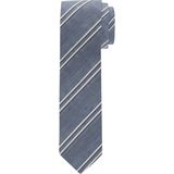 OLYMP smalle stropdas, blauw gestreept -  Maat: One size