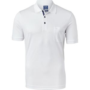 OLYMP modern fit poloshirt, active dry, wit -  Maat: S