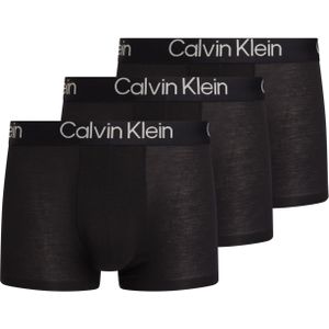Calvin Klein Trunk (3-pack), heren boxers normale lengte, zwart -  Maat: M