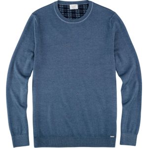 OLYMP Casual modern fit pullover wolmengsel, rookblauw