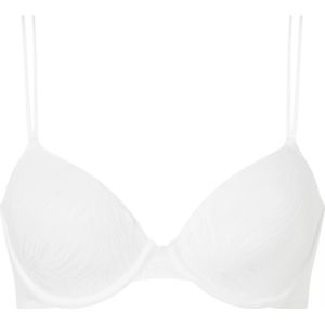 Calvin Klein dames Sheer Marquisette lightly lined demi bra, beugel BH, wit -  Maat: 80DD