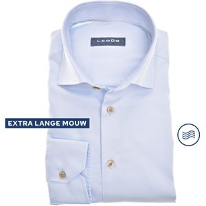Ledub modern fit overhemd, mouwlengte 72 cm, popeline, lichtblauw