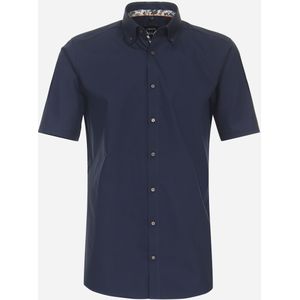 VENTI modern fit overhemd, korte mouw, popeline, blauw 43