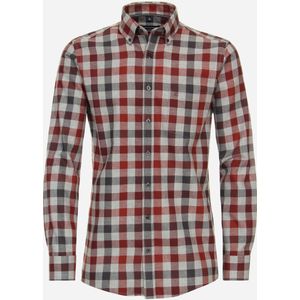 CASA MODA Sport comfort fit overhemd, flanel, rood geruit 41/42