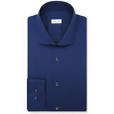 Seidensticker - 845332 - Chemise - Blauw - Lange Mouwen - Coupe Droite