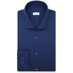 Seidensticker - 845332 - Chemise - Blauw - Lange Mouwen - Coupe Droite
