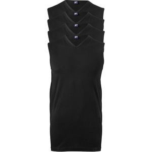 ALAN RED singlets Minto (4-pack), V-hals, zwart