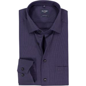 OLYMP - Luxor - Overhemd - Paars - Strijkvrij - Boordmaat 39