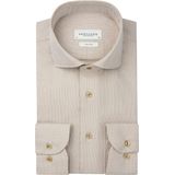 Profuomo - Slim Fit - Heren Overhemd - Beige - Dobby