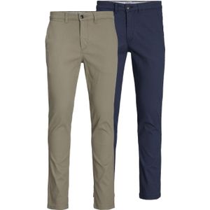 JACK & JONES JEANS INTELLIGENCE Slim Fit Broek JJIMARCO JJDAVE Beige/Donkerblauw - (set van 2)