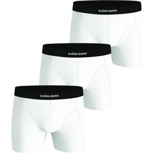 Bjorn Borg Cotton Stretch boxers, heren boxers normale lengte (3-pack), wit