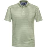 Redmond regular fit heren polo, jersey, groen gestreept