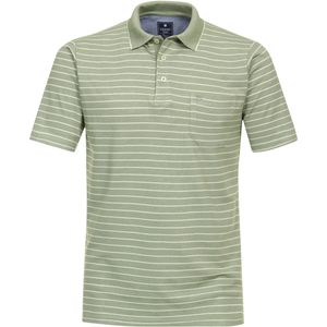 Redmond regular fit heren polo, jersey, groen gestreept