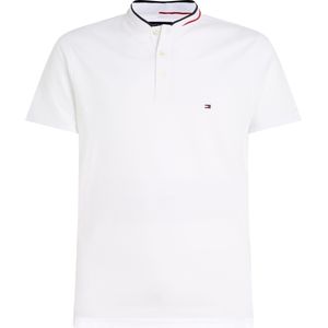 Tommy Hilfiger Mao Rwb Tipped Slim Polo, heren poloshirt, wit -  Maat: XL