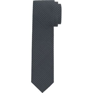 OLYMP smalle stropdas, olijfgroen dessin -  Maat: One size