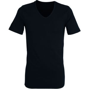 Gotzburg heren T-shirt slim fit V-hals 95/5 (1-pack), stretch ondershirt, zwart -  Maat: 3XL