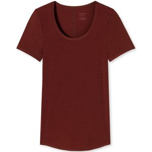 SCHIESSER Personal Fit T-shirt (1-pack), dames shirt kort terracotta - Maat: 3XL