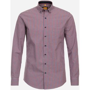 3 voor 99 | Redmond modern fit overhemd, popeline, blauw geruit