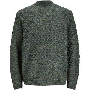 JACK & JONES - Ziggi Knit - Pullover - Groen - Heren met Turtleneck